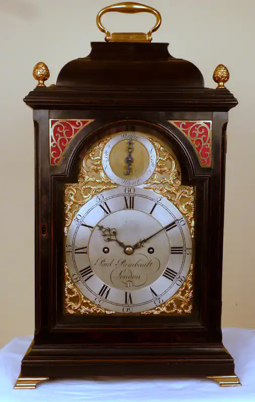 Bracket clock by Paul Rimbault, c.1775