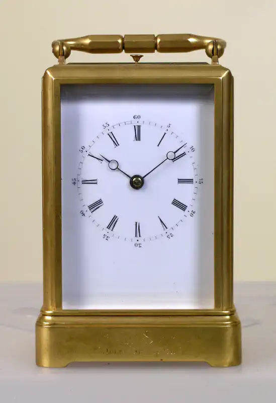 French one-piece carriage clock by Drocourt