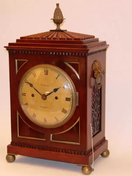 Regency Gadroon Top Bracket Clock of Small Proportion