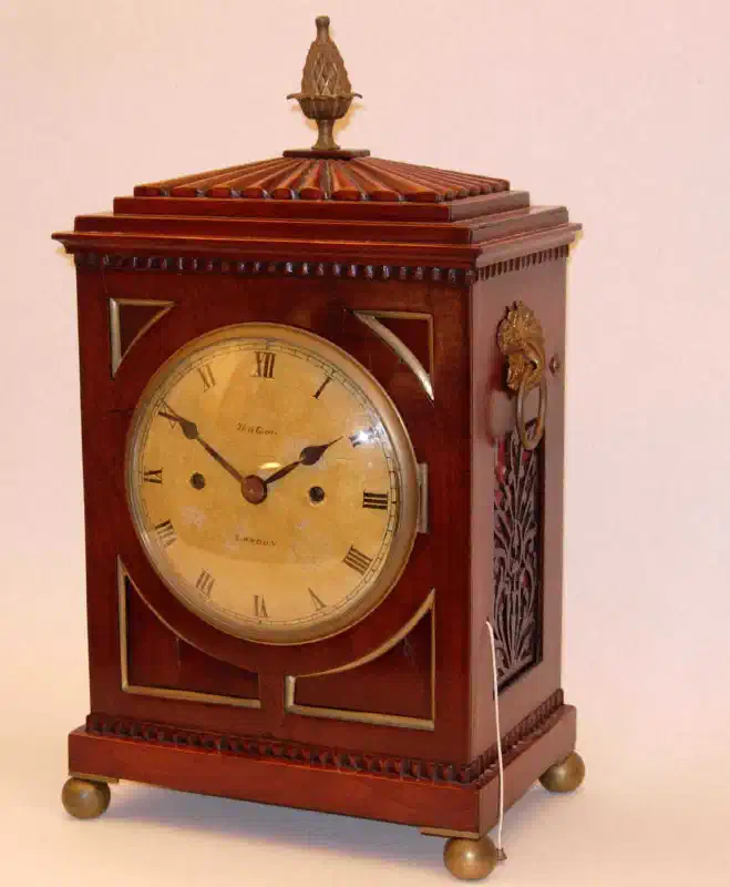 Regency Gadroon Top Bracket Clock of Small Proportion