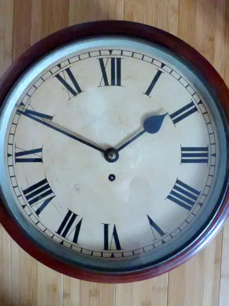 White dial clock