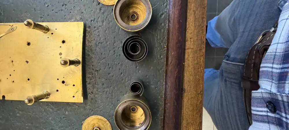 Lovely small striking Regency mantel clock